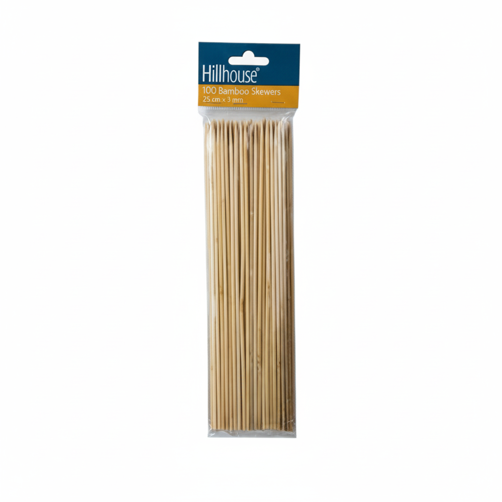 Bamboo Skewers 100 Pack (3 mm x 25 cm)