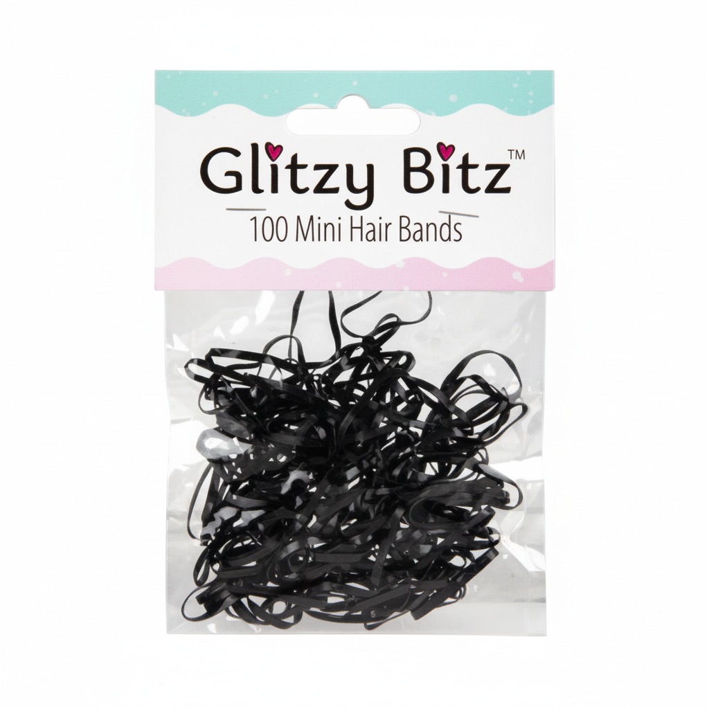 Elastic Mini Hair Bands (100 Pieces)