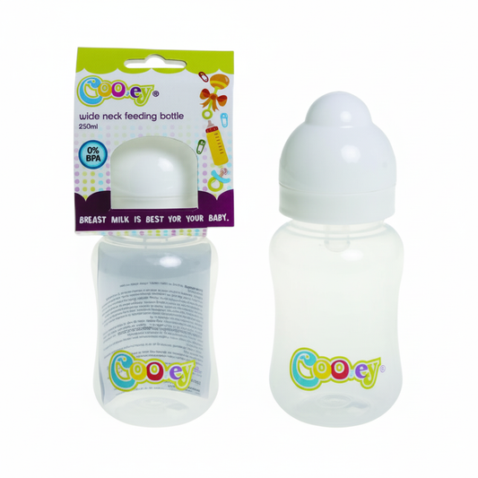 Cooey Wide Neck Feeding Bottle - 250 ml - BPA Free