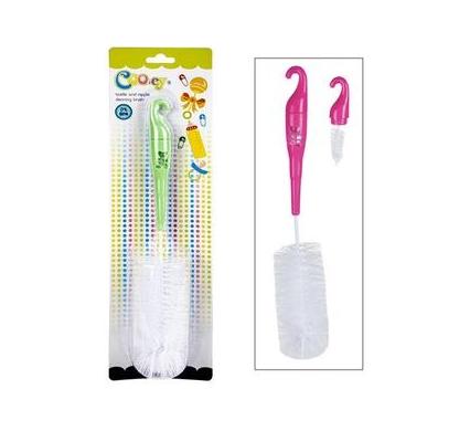 Cooey Bottle and Nipple Brush - Card of 2 - Assorted Colours