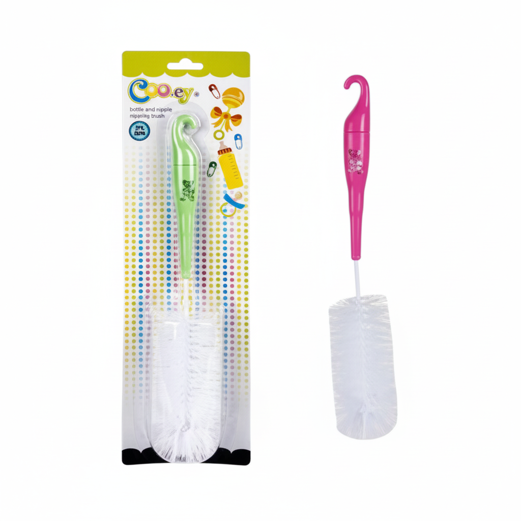 Bottle and Nipple Brush (Card of 2) - Assorted Colours