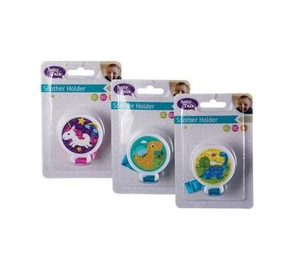 Baby Soother Holder with Ribbon - Pacifier Clip