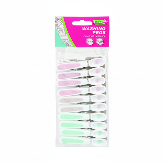 Plastic Clothes Pegs - 83 mm - Pack of 20
