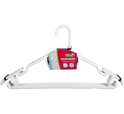 Clothes Hangers - 5 Pack - Virgin Plastic