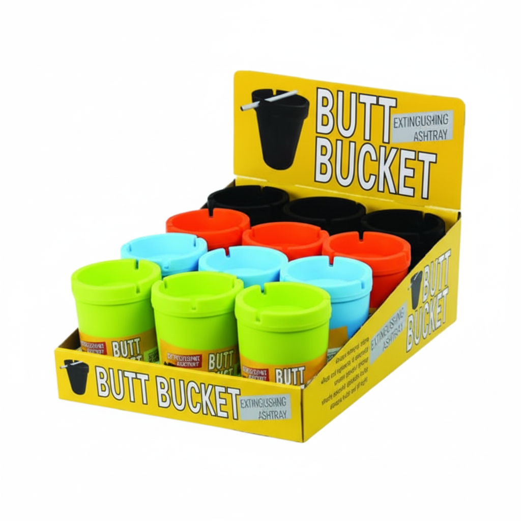 Plastic Ashtray in Assorted Colours (10 cm Diameter)