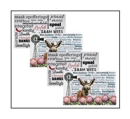 4 Piece Placemat Set - 43 cm x 29 cm - Afrikaans Designs