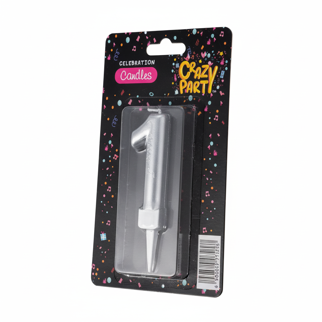 Foil Birthday Candles with Number 1 (Large)