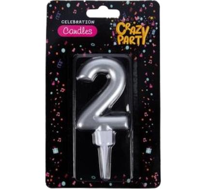 Candles Birthday Large Foil Number 2