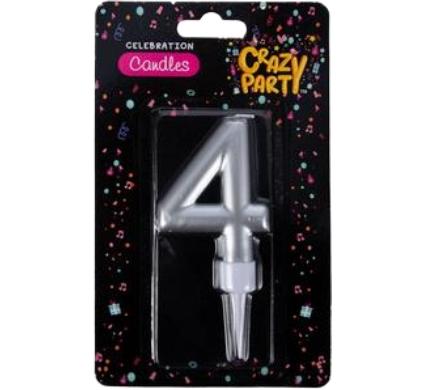 Candles Birthday Large Foil Number 4