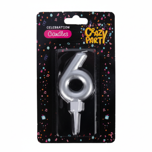 Candles Birthday Large Foil Number 6