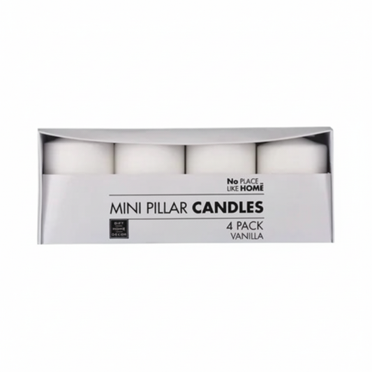 Mini Pillar Candles - 4 Piece Set - Scented - 5 x 8 cm