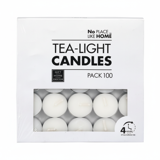 White Tea Light Candles - 3.5 cm - Box of 100 White Candles