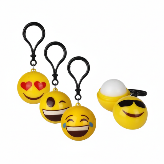 Lip Balm Emoji Key Ring - 7 g - Assorted Designs
