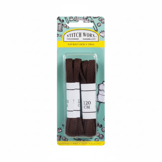 Haberdashery Shoe Laces - Brown - 120 cm