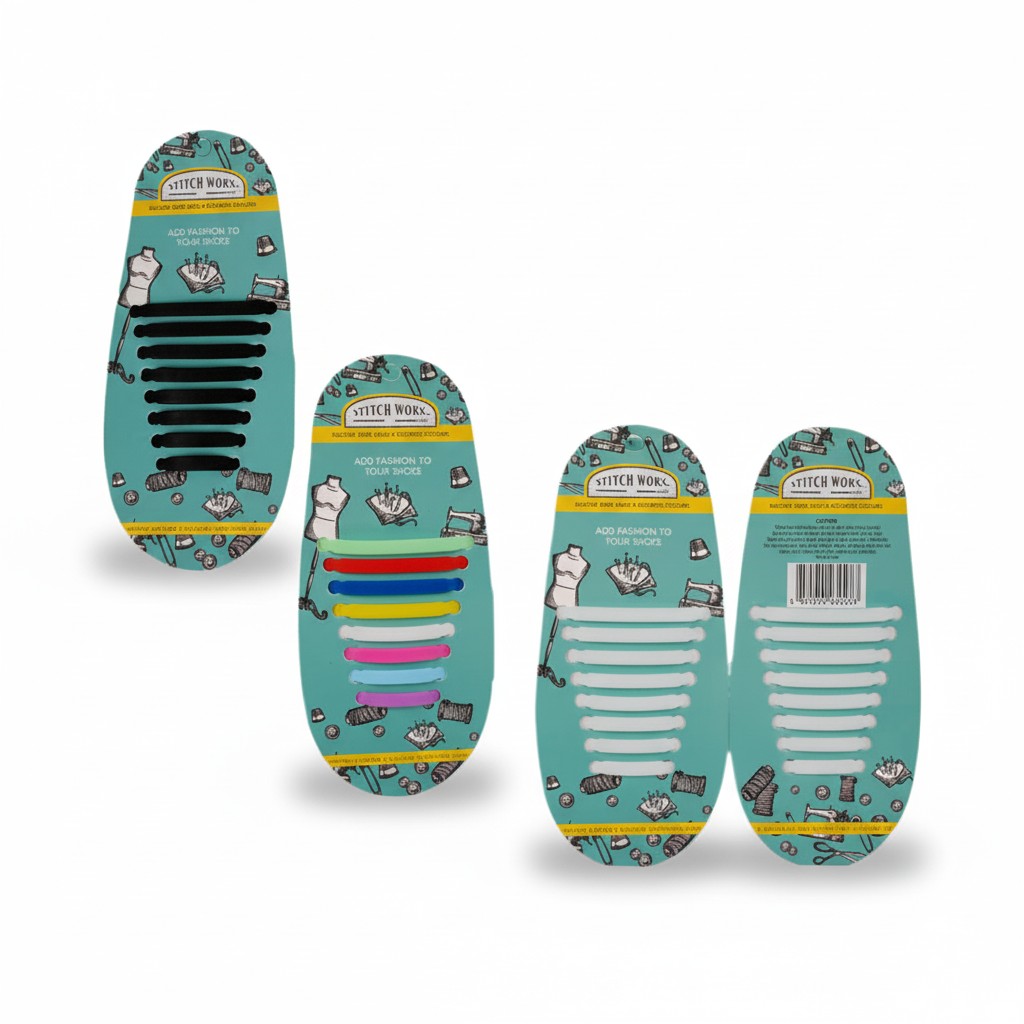 Silicone Shoe Lace (1 Pair) - Various Colours