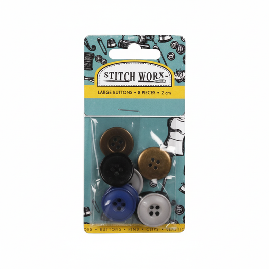 Haberdashery Buttons - Large - 8 Pack