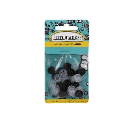 Haberdashery Buttons - Small Size - 18 Pack