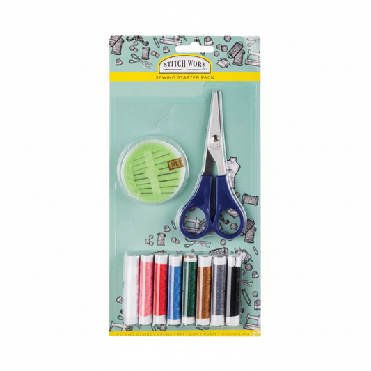 Sewing Kit with Needles, Thread, and Scissors