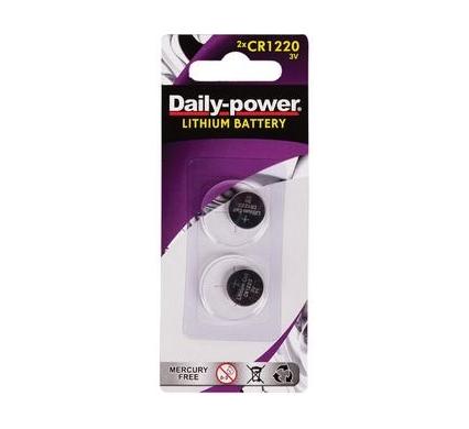 Lithium Batteries CR1220 - 3V - Pack of 2