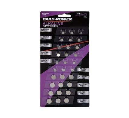 1.5 Volt Alkaline Battery - 30 Popular Sizes