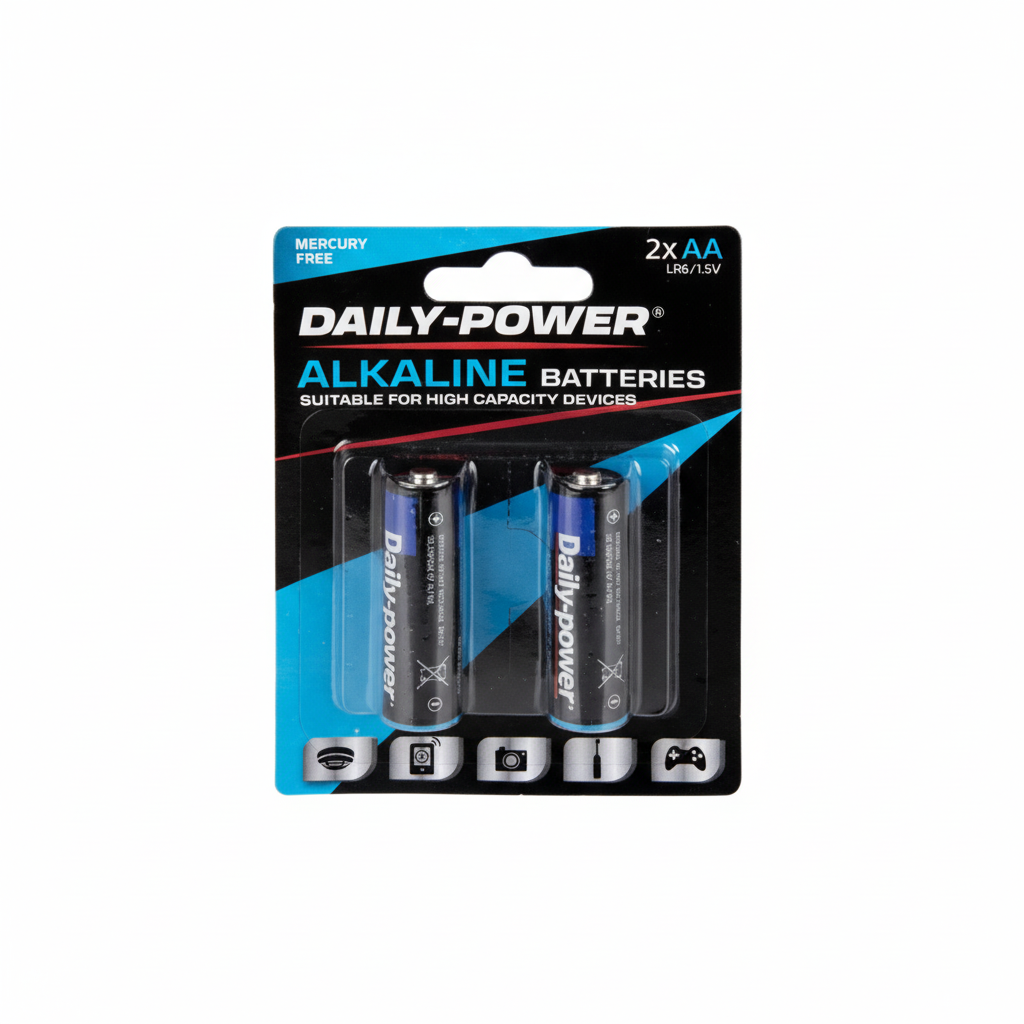 Alkaline Battery in a Card of 2 (AA)