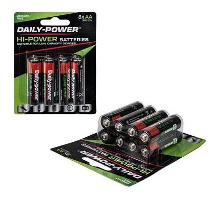 Daily-Power Super Heavy Duty Battery - Size AA - Card of 8 Value Pack