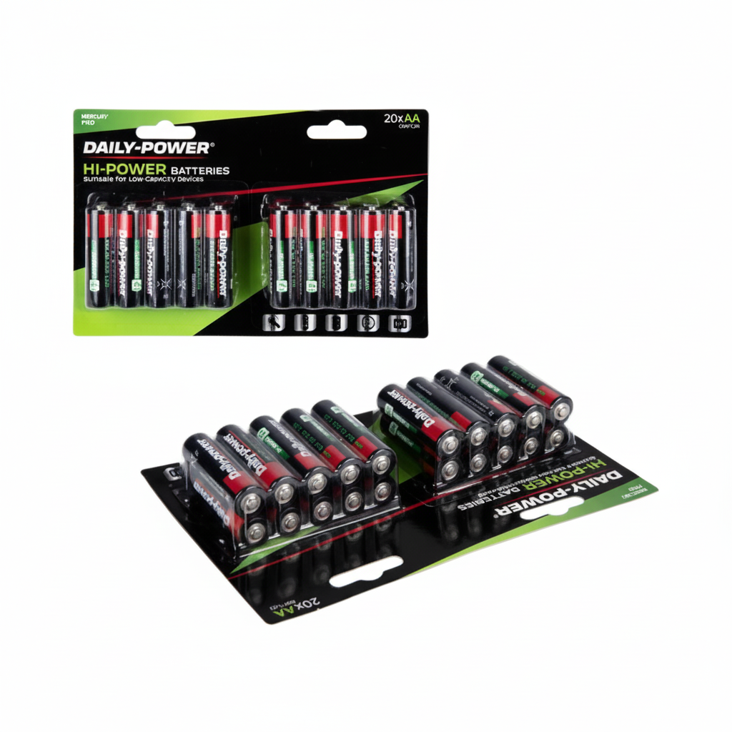 Super Heavy Duty AA Battery - Card of 20