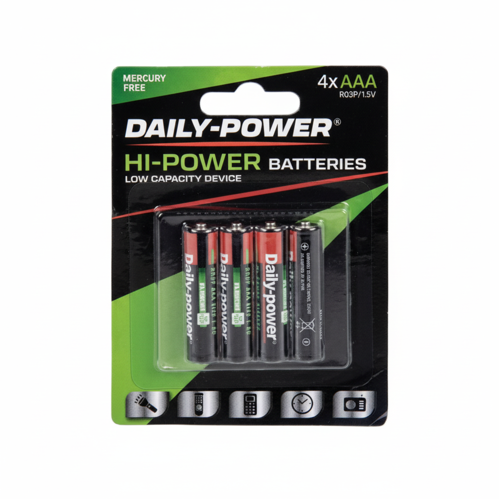 Super Heavy Duty AAA Battery (Card of 4)