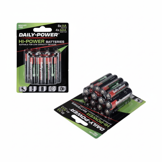 Daily-Power Super Heavy Duty Battery - AA x 8 - AAA x 4