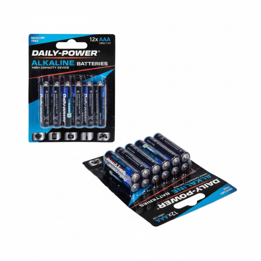 Daily Power Alkaline Battery - Size AAA - Card of 12