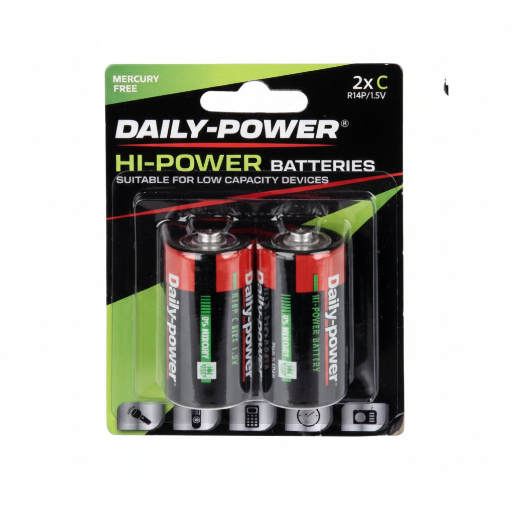 Super Heavy Duty Battery (Size C) - 2x