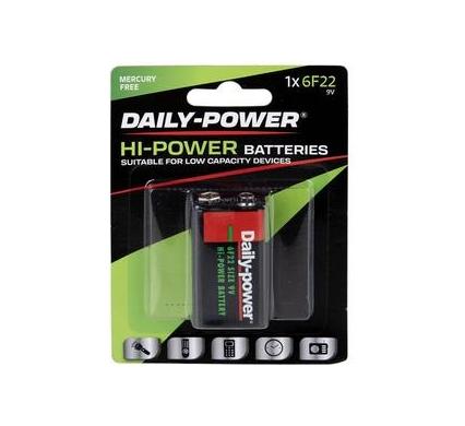 Daily Power Super Heavy Duty Battery - 9 Volt - Card of 1