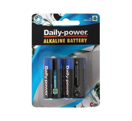 Batteries Alkaline Size C - 2 Pieces - Blister Pack