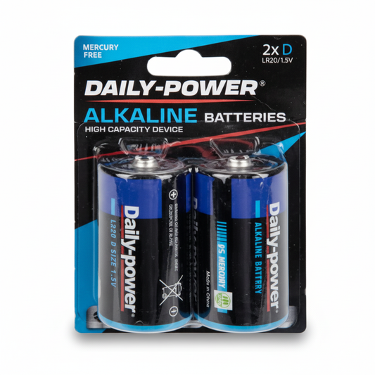 Daily-Power Alkaline Battery - Size D - Card of 2