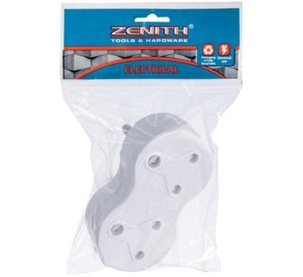 Plug Adaptor - 2 x 16 Amp Safe Shut Wavy