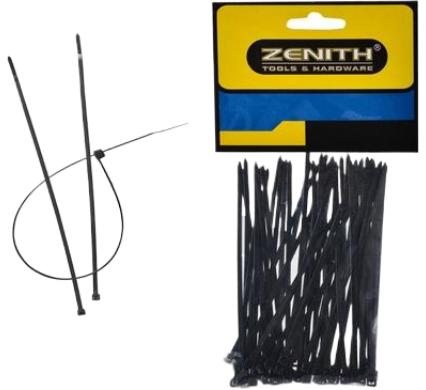 Black Cable Ties - 2.5 x 100 mm - 50 Pack