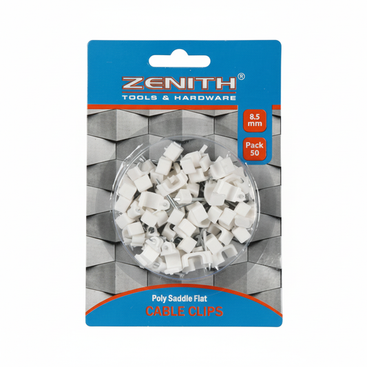 Cable Clips Saddle Flat - 8.5mm - Pack of 50