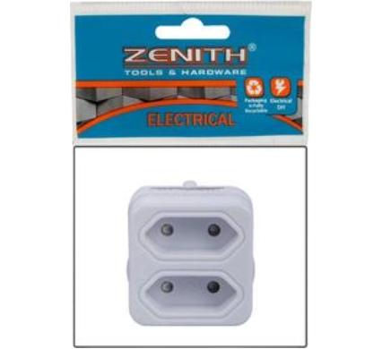 Plug Euro Adapter - 2 x 5 Amp - 2 Pin