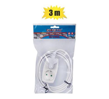 Extension Cord - 3 m - 1 x 16 amp, 1 x 5 amp 2 Pin Schuko