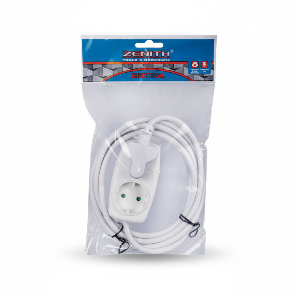 Extension Cord with 2 Pin Schuko, 1 x 16 amp and 1 x 5 amp (3 m)