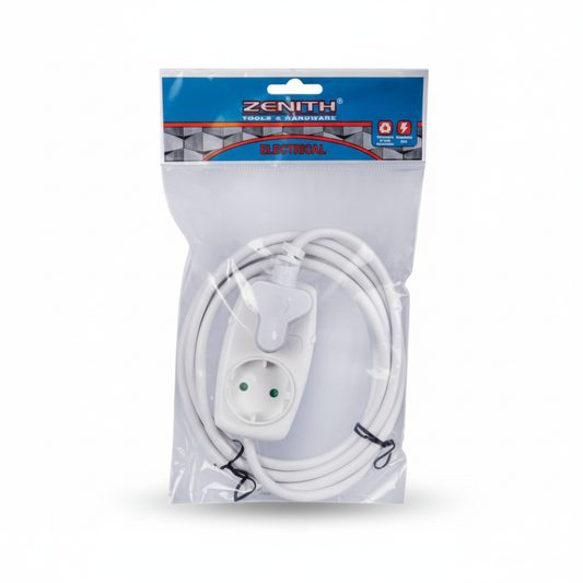 Extension Cord - 3 m - 1 x 16 amp, 1 x 5 amp 2 Pin Schuko