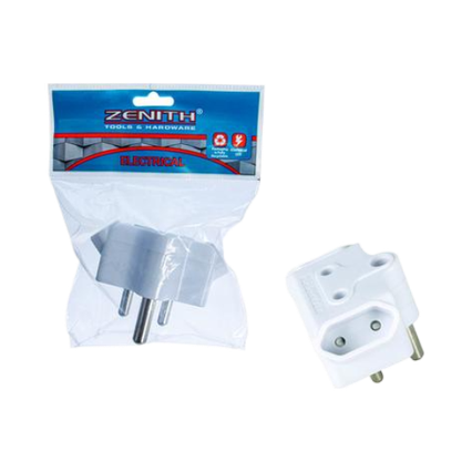 Plug Adapter with 1 x 16 amp and 2 x 5 amp 2-Pin