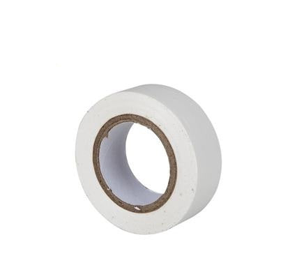 White Insulation Tape Roll - Bulk Pack of 10 - 19 mm x 10 m