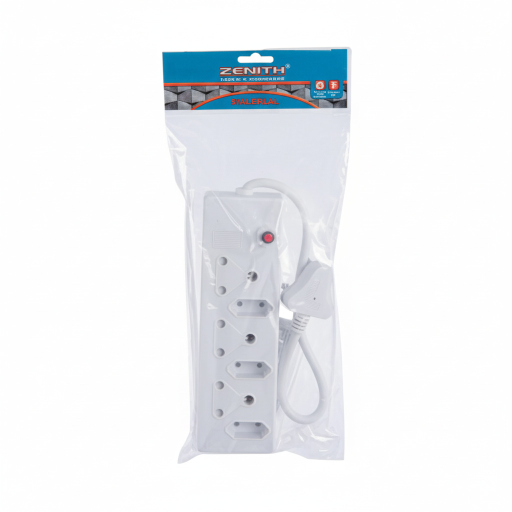 6 Way Multiplug and Cord with 3 x 16 amp and 1 x 5 amp 2 Pin sockets