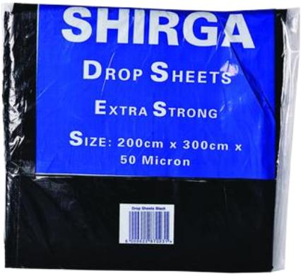 Painting Drop Sheet - 2 Meter x 3 Meter - 50 Micron - Black
