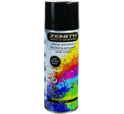 Spray Paint - 300 ml Net - High Heat - Black