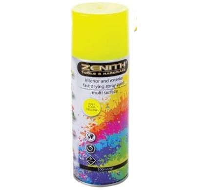 Zenith Spray Paint - 300 ml Can - Fluorescent Yellow