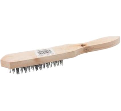 Wire Brush and Handle - Fine Bristle - 300mm