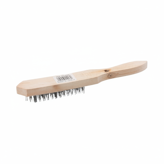 Wire Brush and Handle - Fine Bristle - 300mm