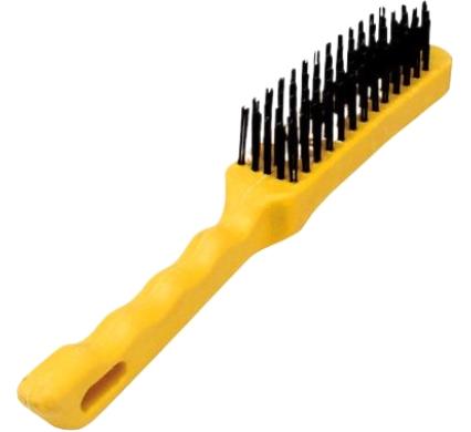 Brush Wire Braze and Weld - 5 Row - Plastic Handle